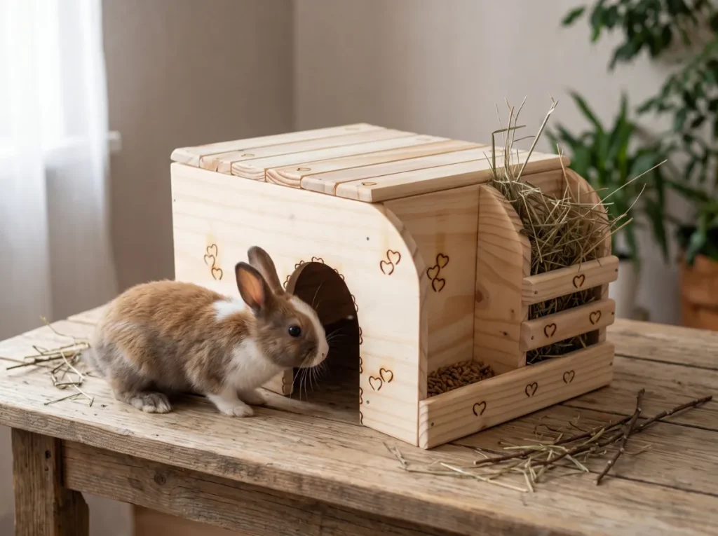 casinha de madeira para coelho, porquinho da índia ou chinchila